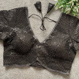 Heavy Deep Neck Saree Blouse