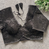 Heavy Deep Neck Saree Blouse