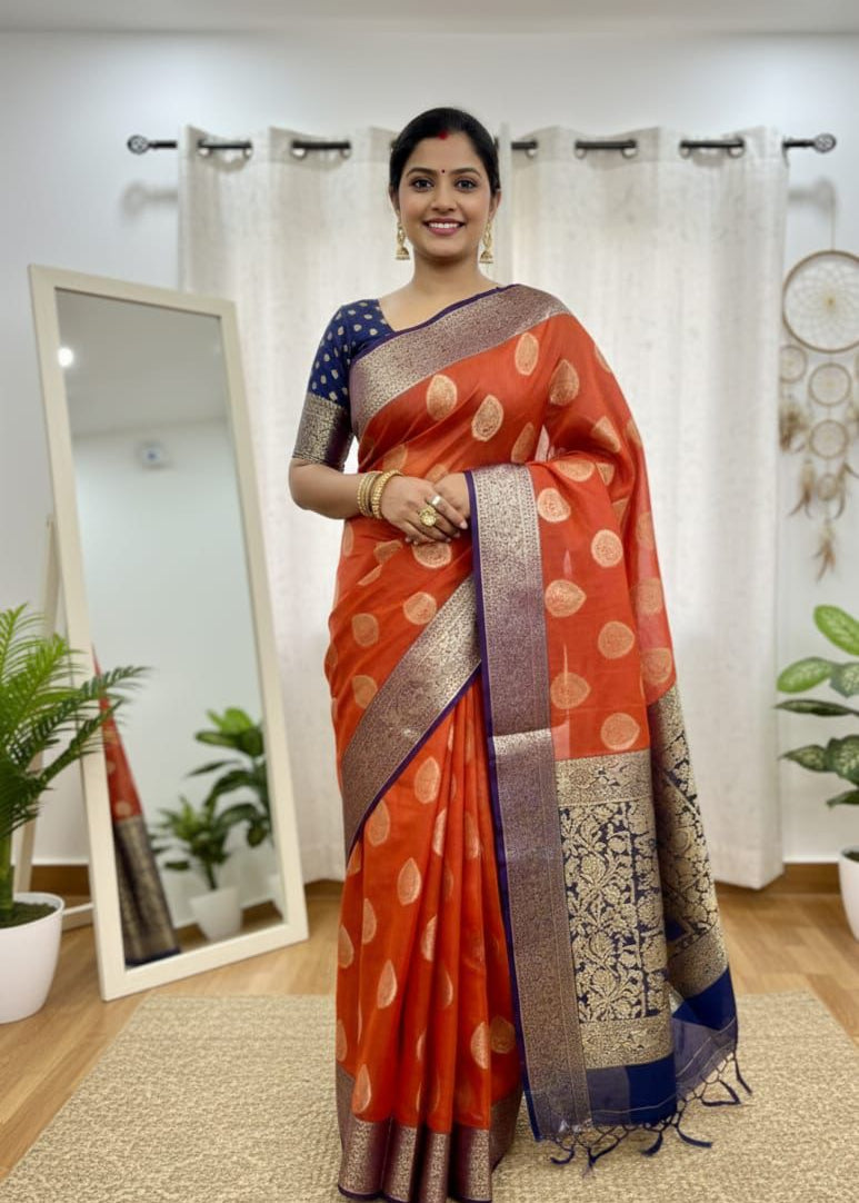 Maheshwari Cotton Silk Saree