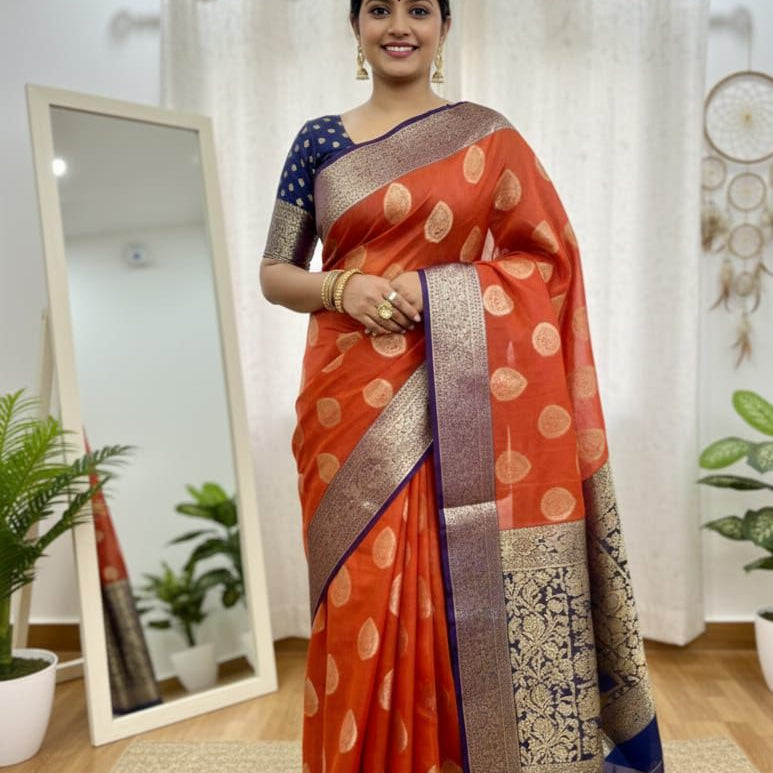 Maheshwari Cotton Silk Saree