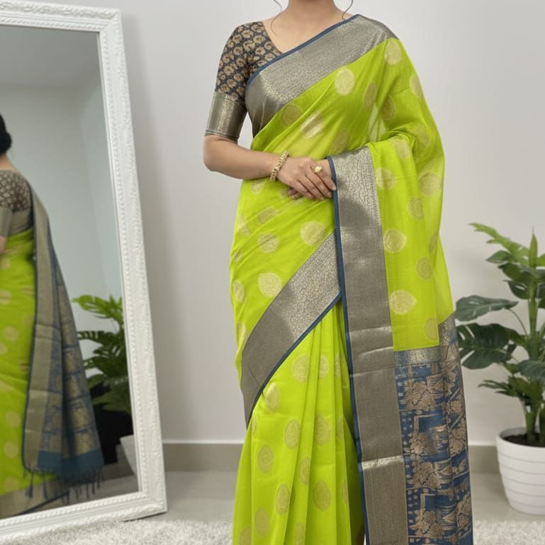 Maheshwari Cotton Silk Saree