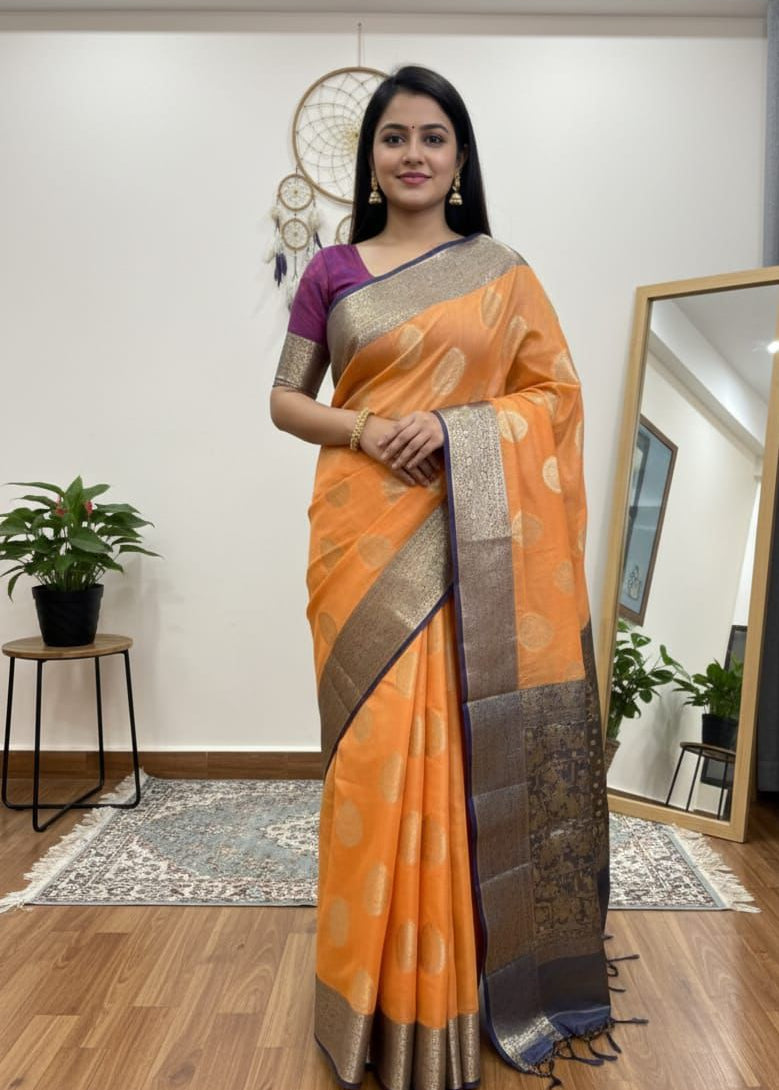 Maheshwari Cotton Silk Saree