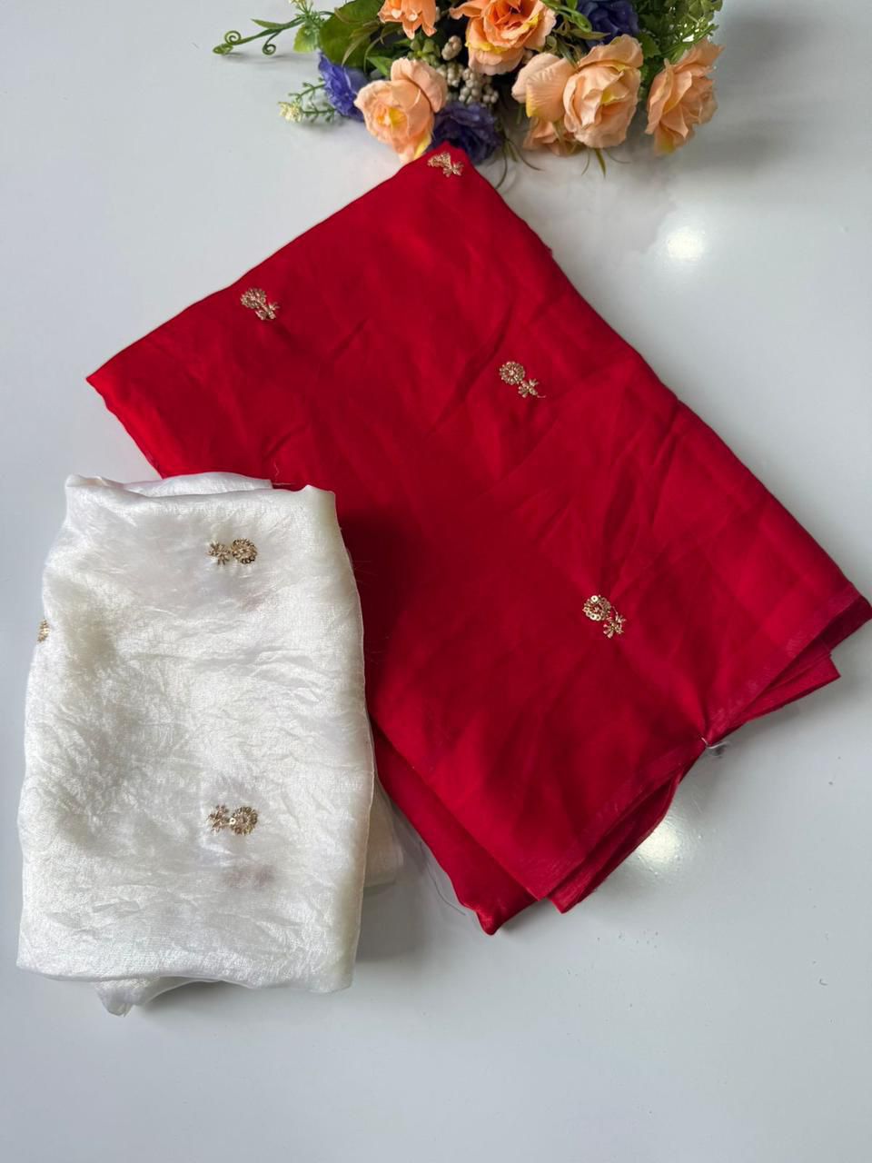 Beautiful Gendy Dual Shaded Saree