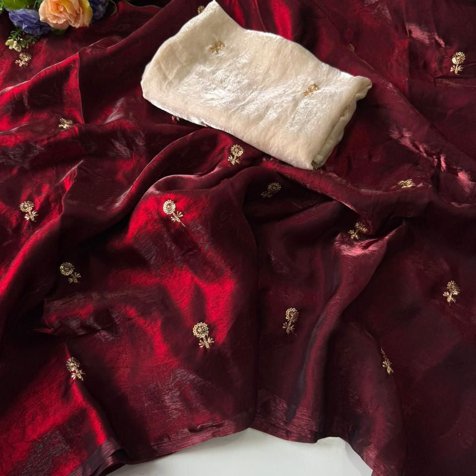 Beautiful Gendy Dual Shaded Saree