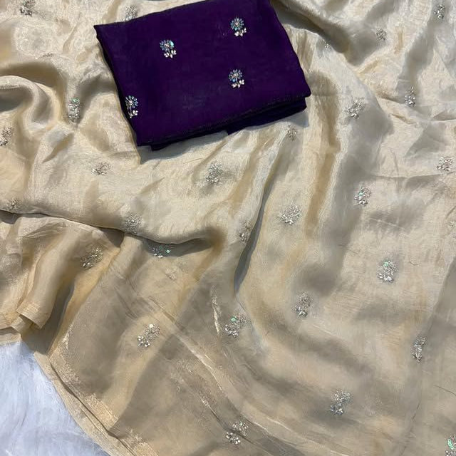 Beautiful Gendy Dual Shaded Saree