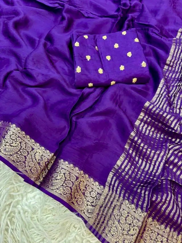 Designer Viscose Chinon Saree