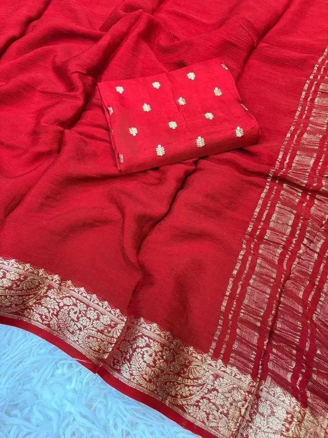 Designer Viscose Chinon Saree