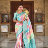 Multi Color Banarasi Silk Saree