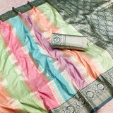 Multi Color Banarasi Silk Saree