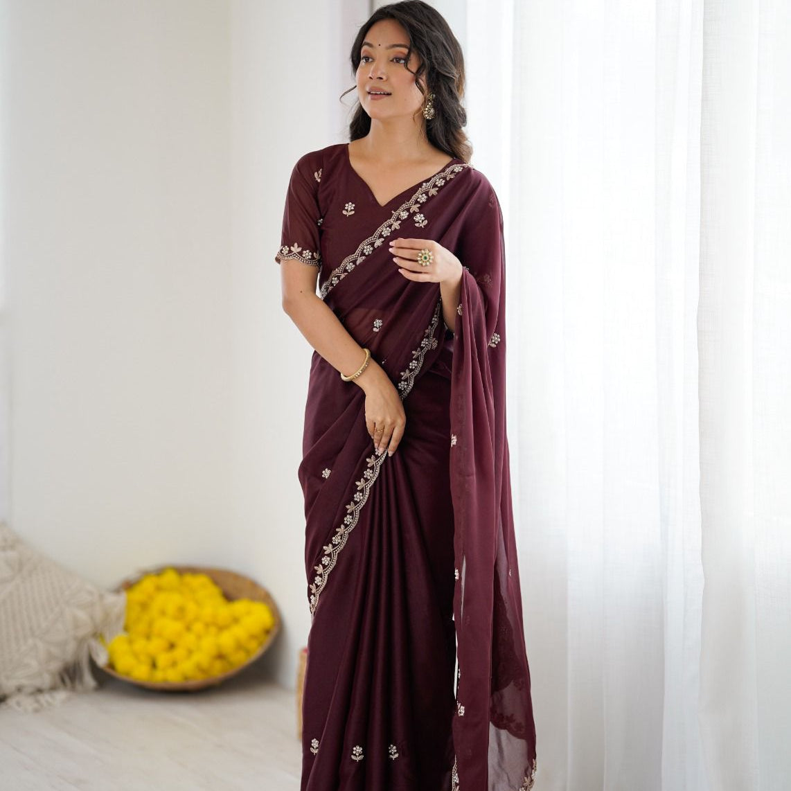Festive Star Georgette Silk Saree