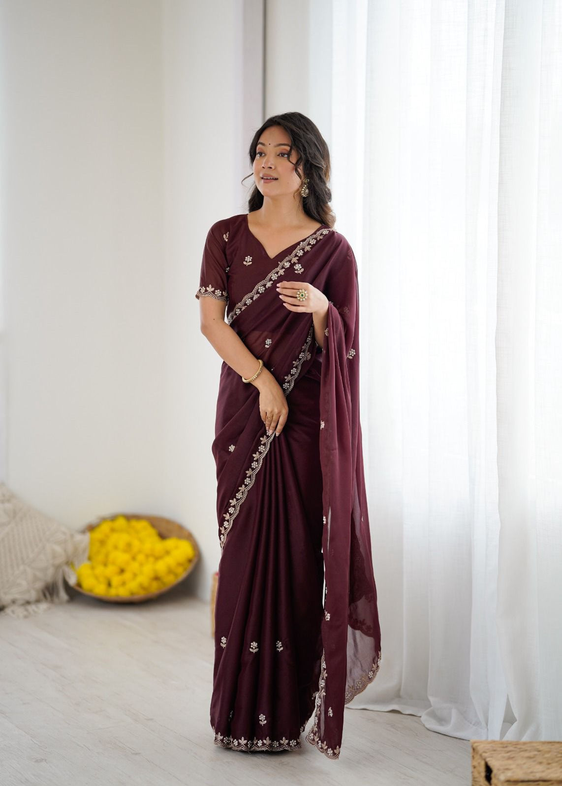 Festive Star Georgette Silk Saree