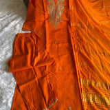 Designer Straight Roman Silk Suit