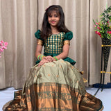 Festive Zari Weaving Kids Lehenga
