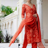Festive Embroidered Straight Kurta