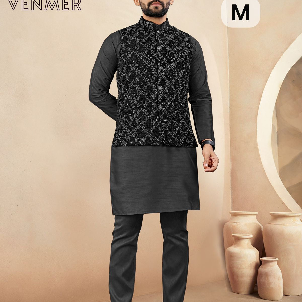 Presenting new party wear silk kurta pyjama