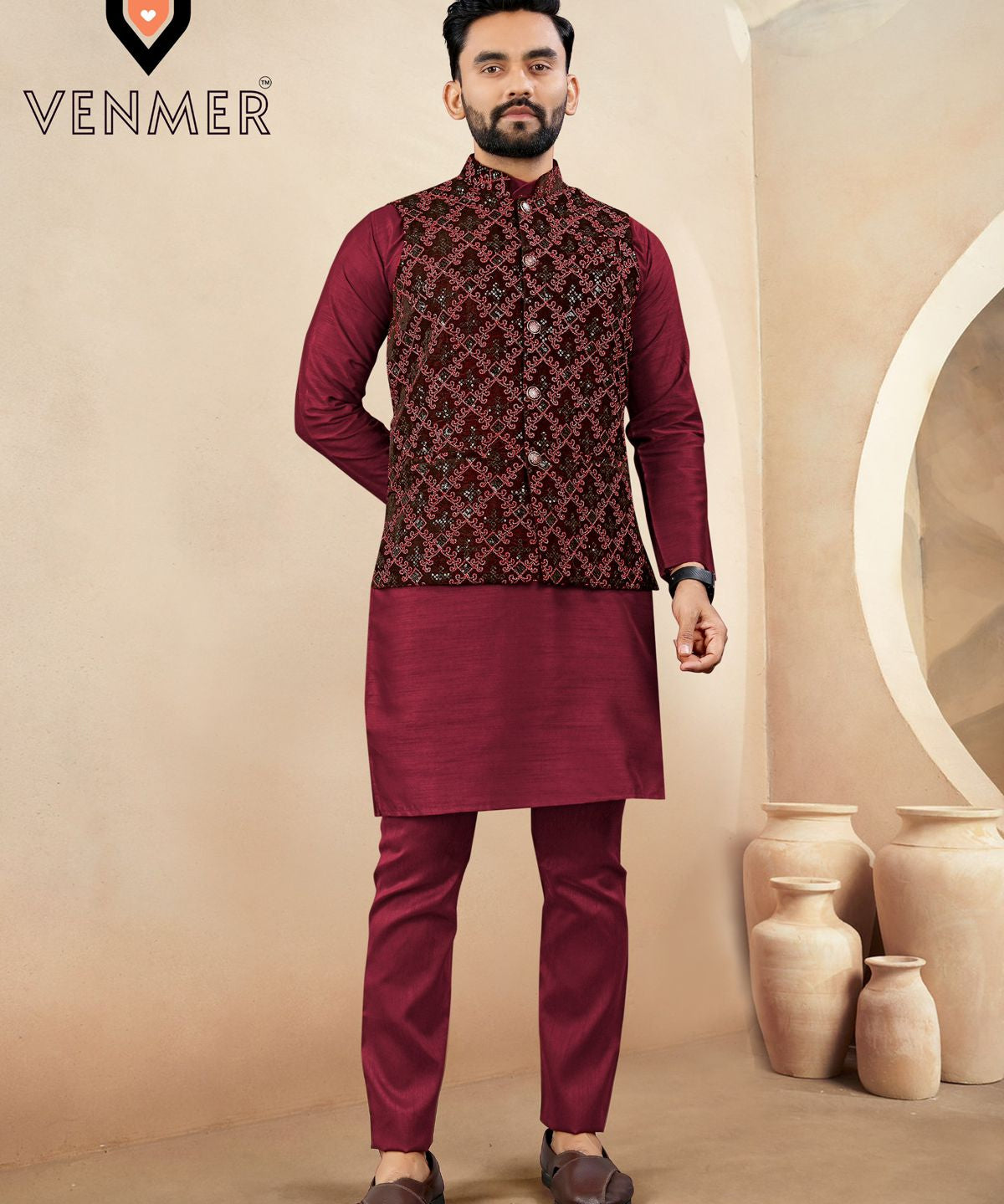 Presenting new party wear silk kurta pyjama