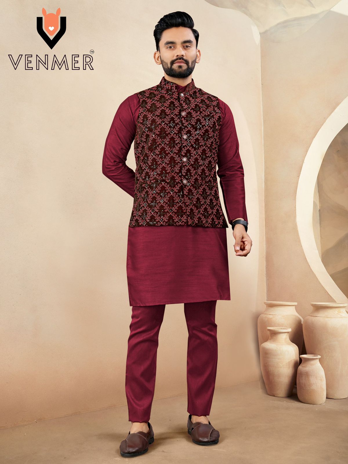 Presenting new party wear silk kurta pyjama
