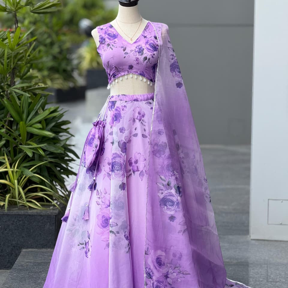 Traditional Mulberry Silk Lehenga