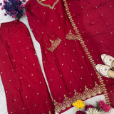 Festive Embroidered Straight Suit