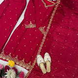 Festive Embroidered Straight Suit