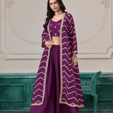 Designer Chinon Jacket Suit Set