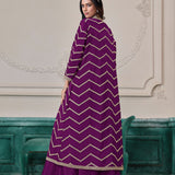 Designer Chinon Jacket Suit Set