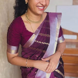 Exclusive Golden Zari Weaving Saree