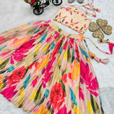 Pretty Colored Kids Lehenga Choli
