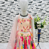 Pretty Colored Kids Lehenga Choli