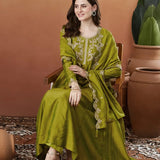 Dashing Embroidered Silk Suit