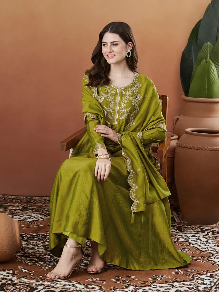 Dashing Embroidered Silk Suit