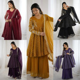 Designer Embroidered Top Plazzo