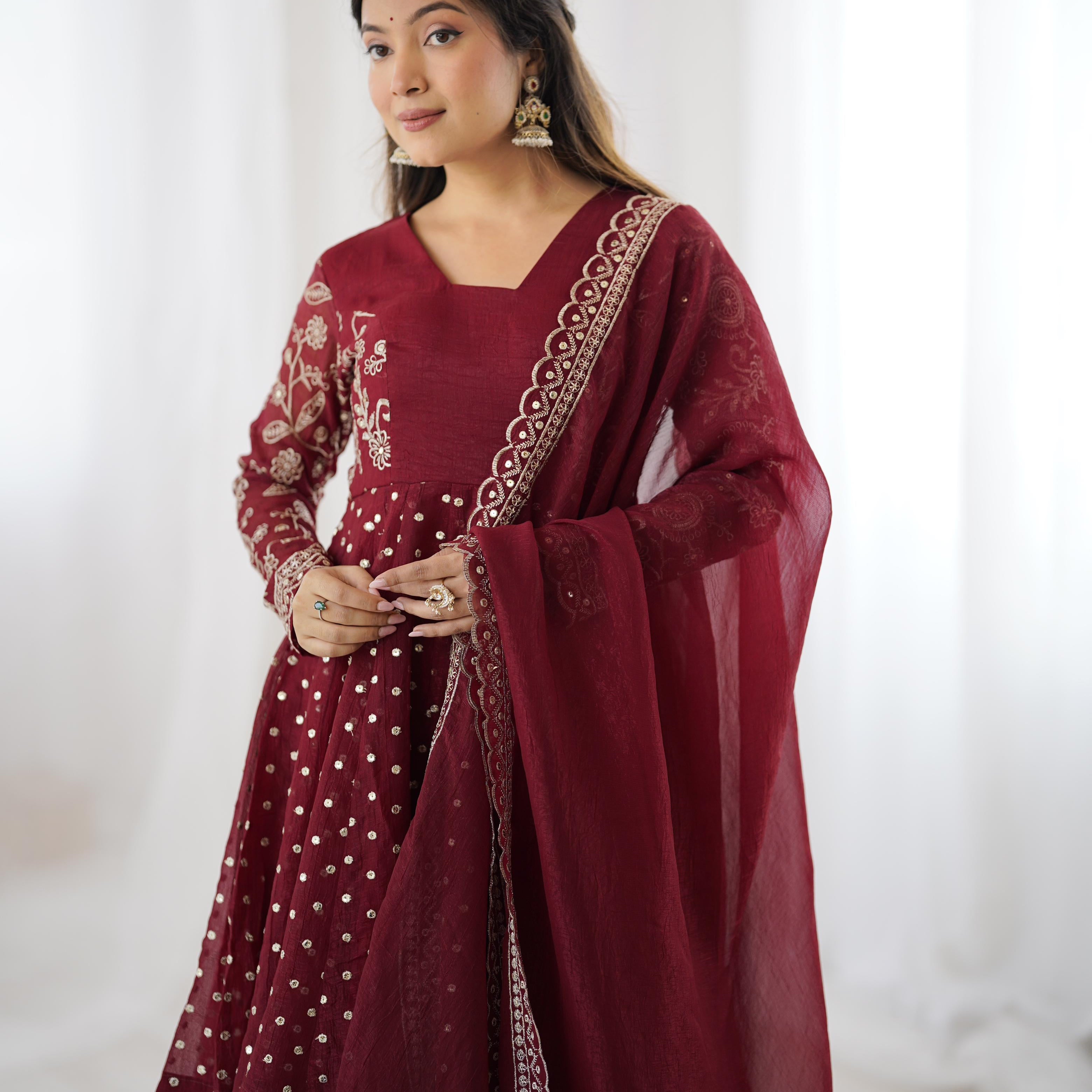 Designer Embroidered Top Plazzo