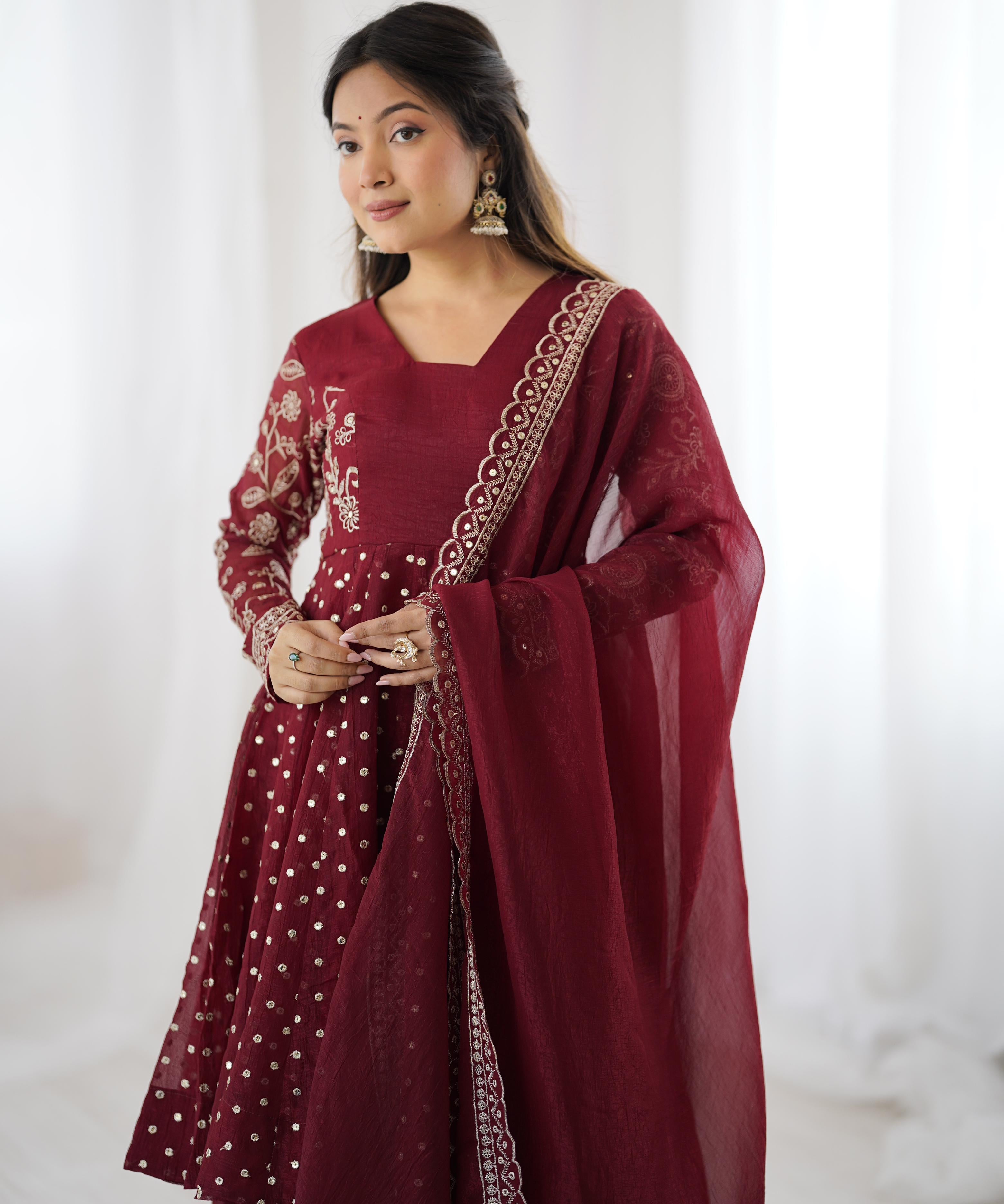 Designer Embroidered Top Plazzo