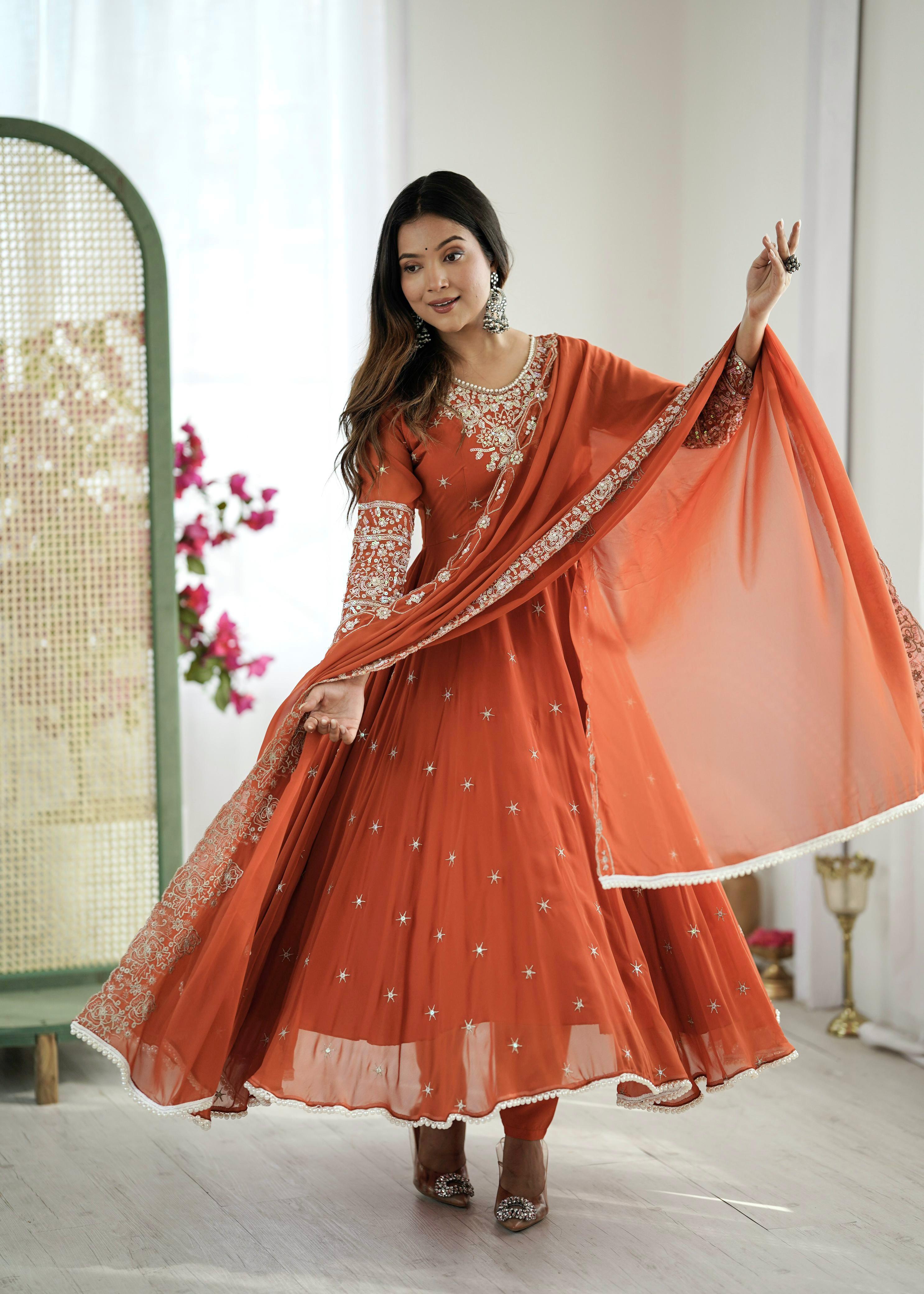 Exclusive Chinon Anarkali Gown