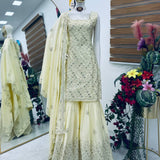 Designer Partylook Top Plazzo Set