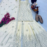 Designer Partylook Top Plazzo Set