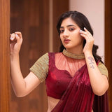 Premium Star Dust Satin Saree