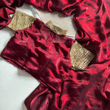 Premium Star Dust Satin Saree