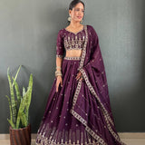 Designer Heavy Star Georgette Lehenga