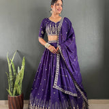 Designer Heavy Star Georgette Lehenga