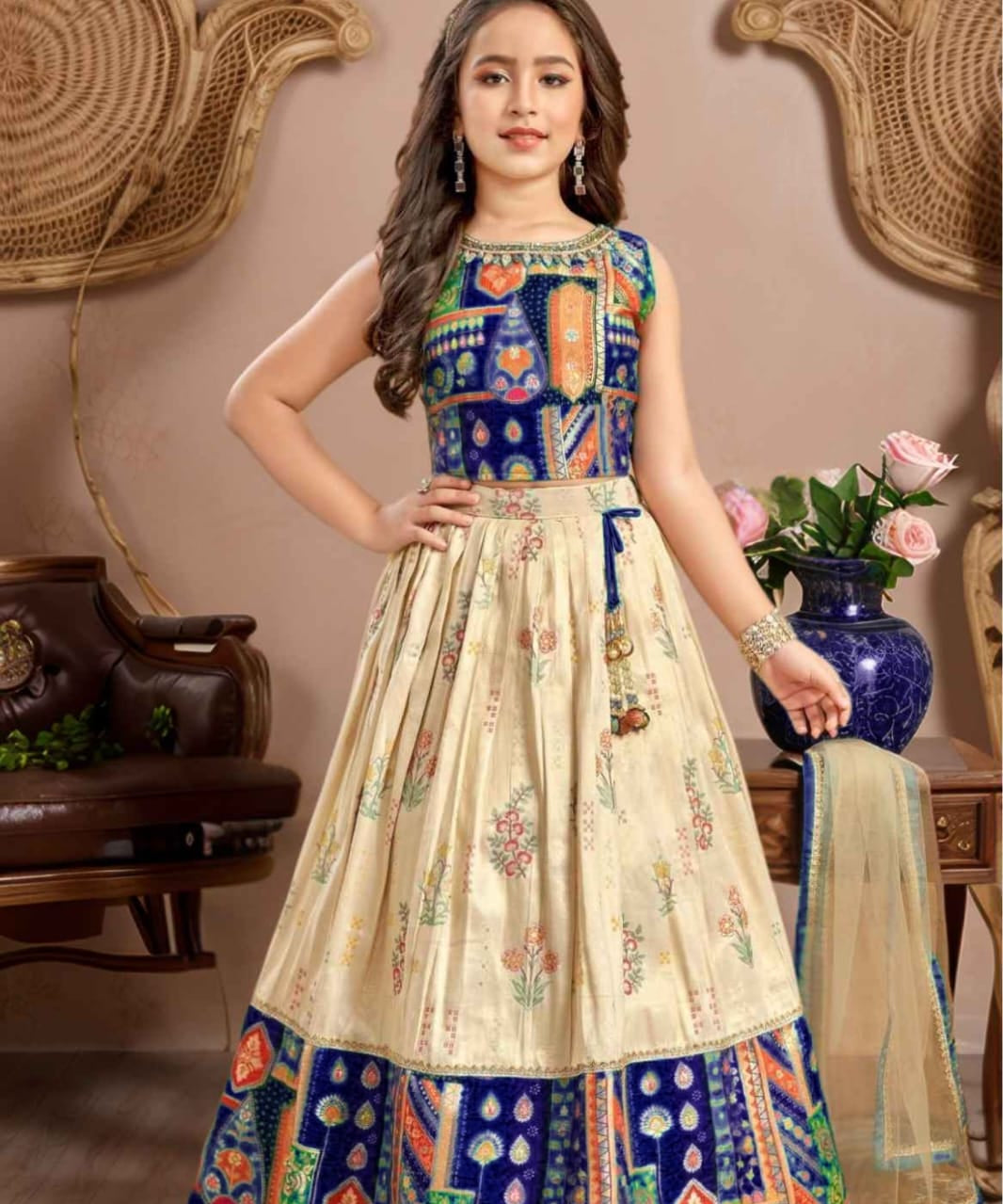 Designer Kediya Kids Lehenga
