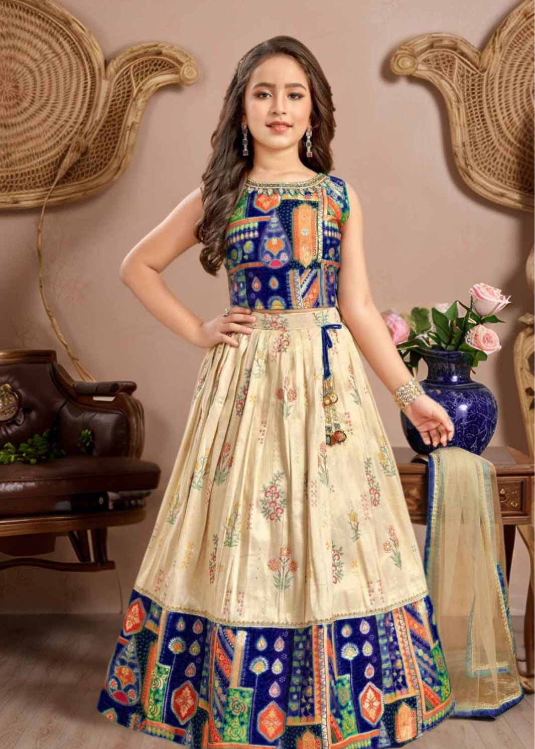Designer Kediya Kids Lehenga
