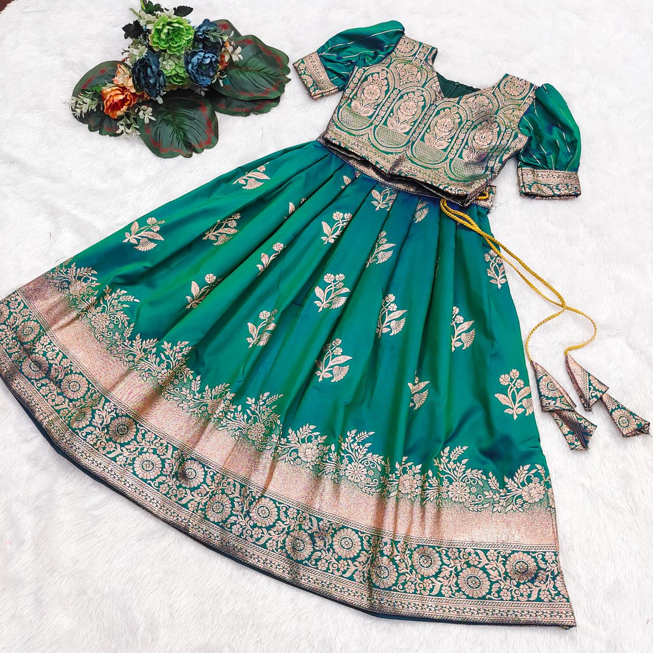 Traditional Kids Paithani Lehenga