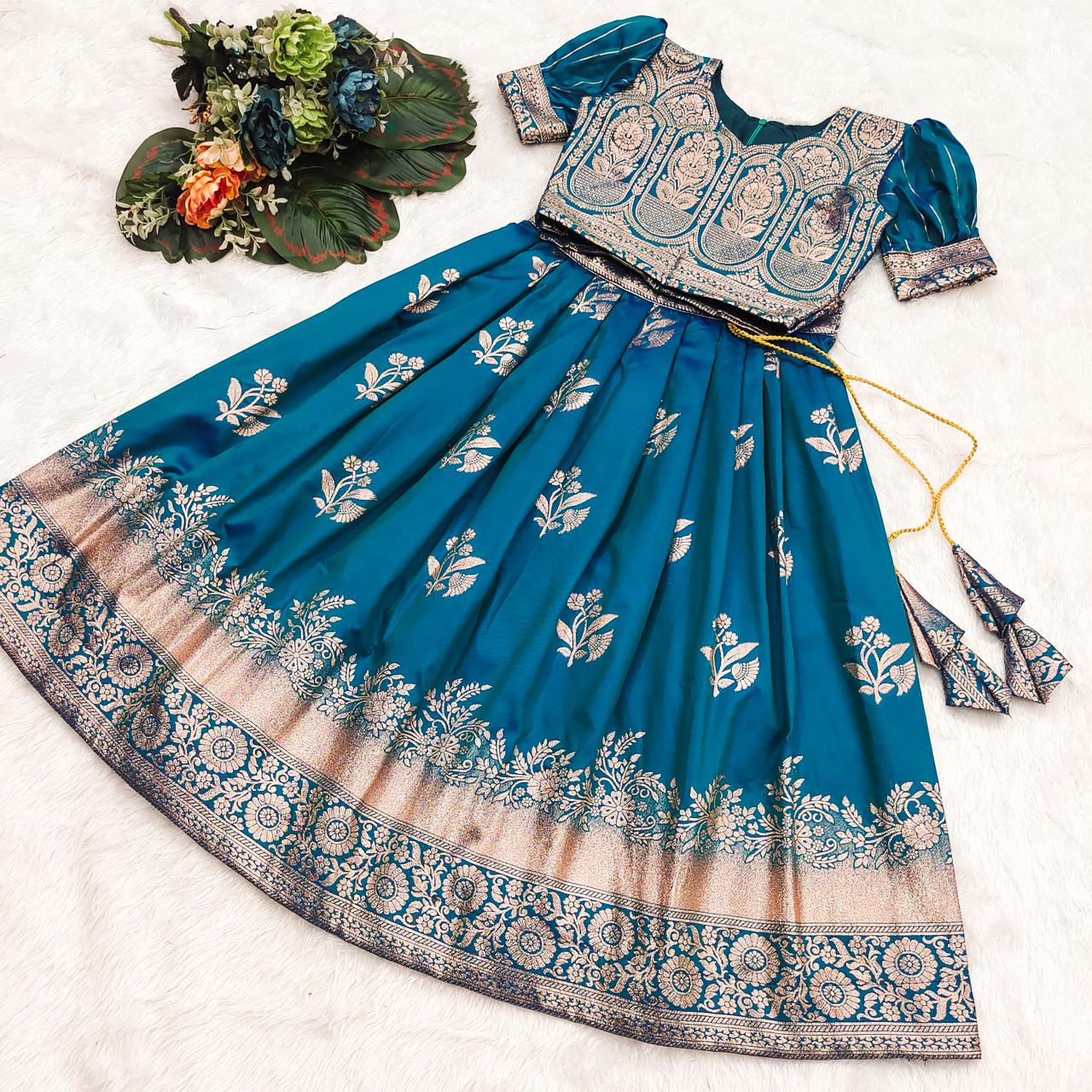Traditional Kids Paithani Lehenga