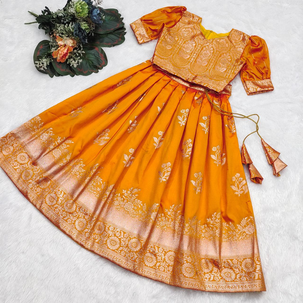 Traditional Kids Paithani Lehenga