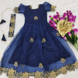 Pretty Flair Ornganza Kids Lehenga