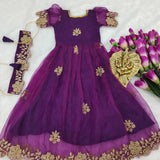 Pretty Flair Ornganza Kids Lehenga