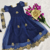Pretty Flair Ornganza Kids Lehenga