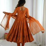 Classy Orange Flared Suit